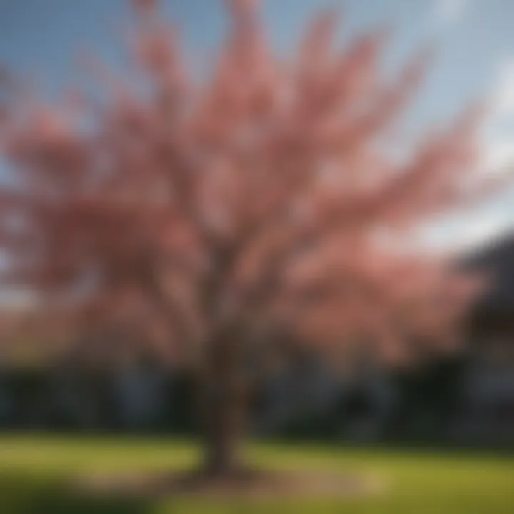 Blossoming Peach Tree in Spring