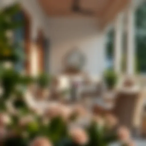 Elegant outdoor seating arrangement on a porch