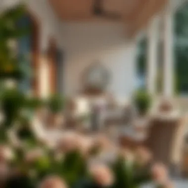 Sophisticated Seating Arrangement Elegant outdoor seating arrangement on a porch