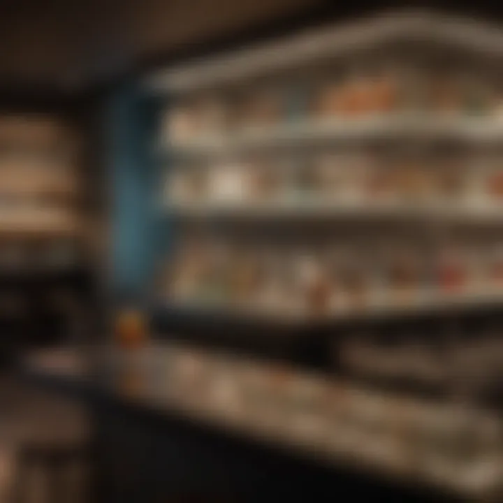 Contemporary LED-lit Glass Bar Shelves