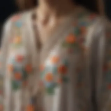 Embroidered summer caftan with intricate detailing