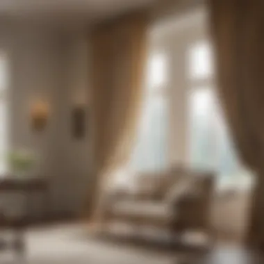 Installation of curtain rods in a beautifully designed room with ample natural light