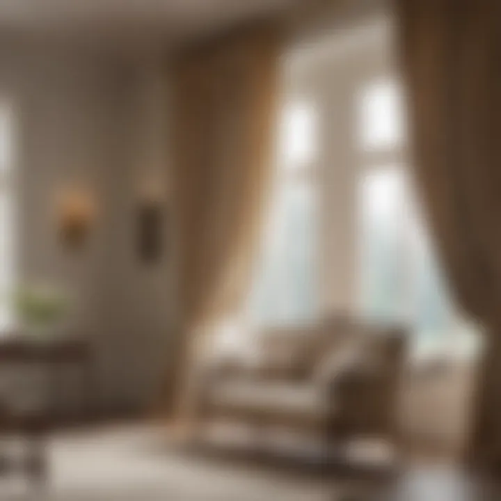 Installation of curtain rods in a beautifully designed room with ample natural light
