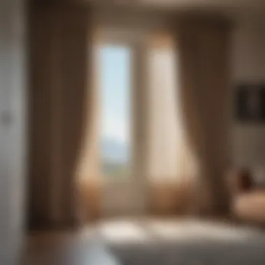 Stylishly designed room with harmonious curtain design complementing the decor