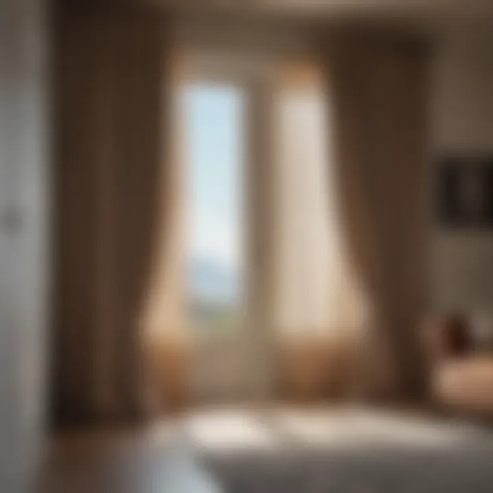 Stylishly designed room with harmonious curtain design complementing the decor