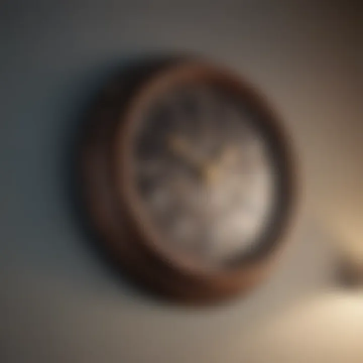 Artistic Wall Clock in Living Room