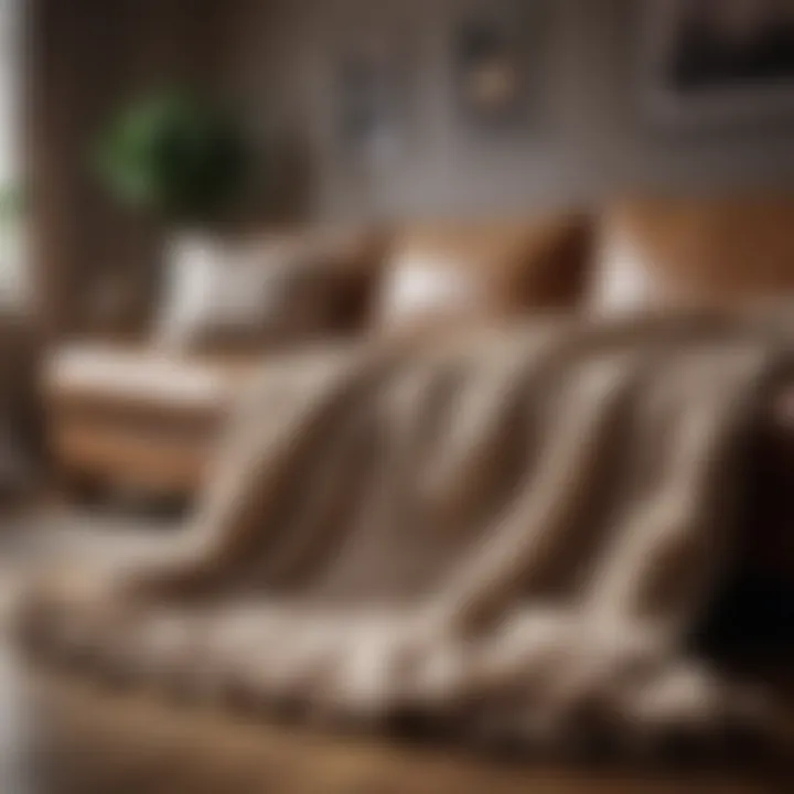 Cozy Throw Blanket in Living Room