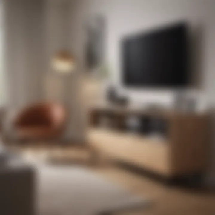 Elegant multi-functional furniture in a minimalist small room