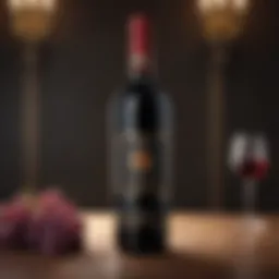 Exquisite Red Wine Bottle with Golden Crest