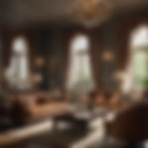 Luxurious living room with elegant furniture and décor