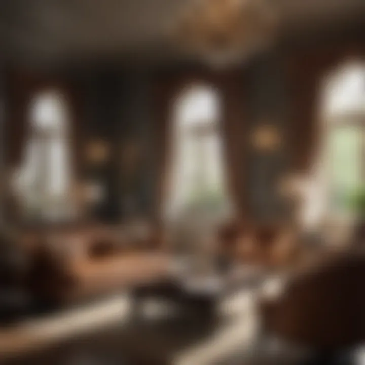 Luxurious living room with elegant furniture and décor