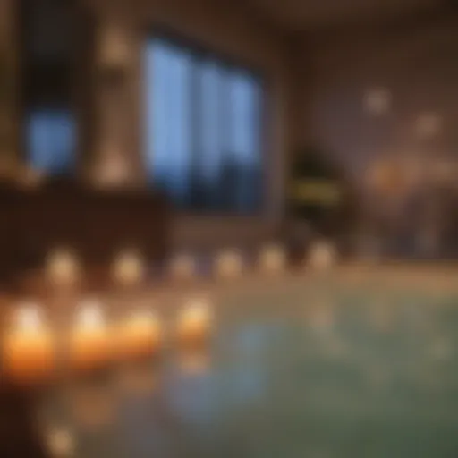 Elegant Spa Bath Candlelit Atmosphere