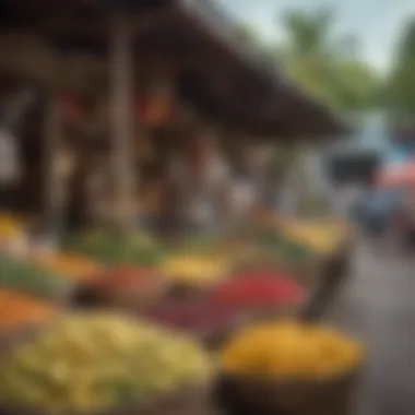 Charming local market showcasing Caribbean culture