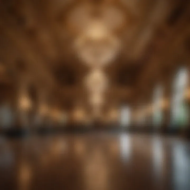 Luxurious Ballroom with Ornate Chandeliers
