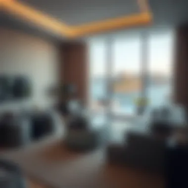 Lavish Suite with Elegant Design A lavishly designed suite featuring sophisticated decor and breathtaking views