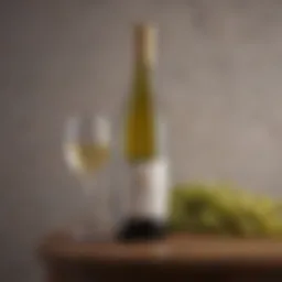 Elegant bottle of premium white wine