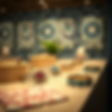 Showcase of contemporary tile jewelry pieces, reflecting modern design aesthetics