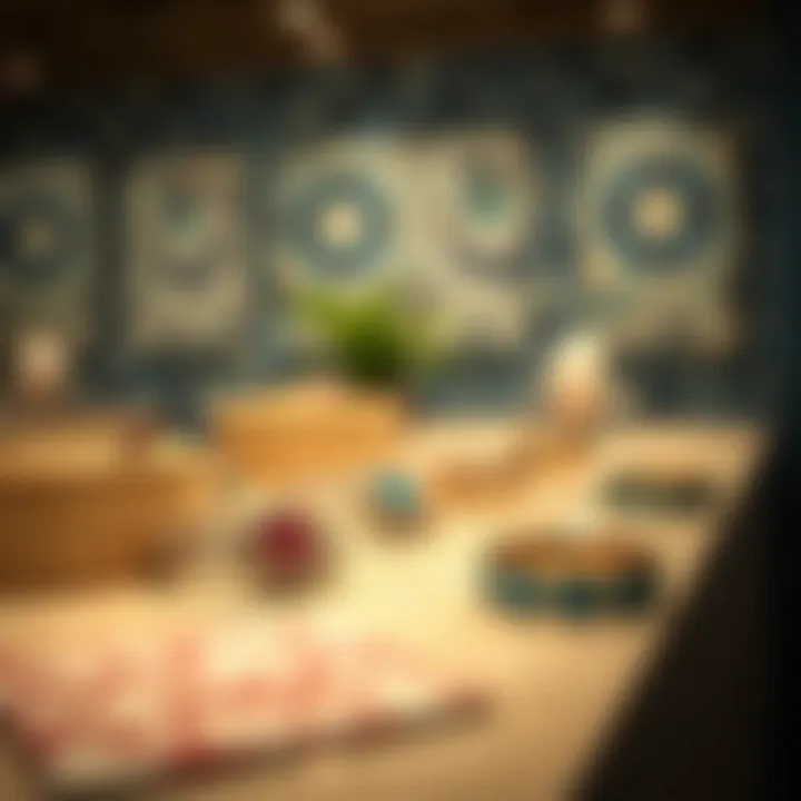 Showcase of contemporary tile jewelry pieces, reflecting modern design aesthetics