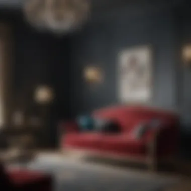 Opulent Velvet Sofa Anchoring Stylish Decor Luxurious Velvet Sofa in Sophisticated Living Room