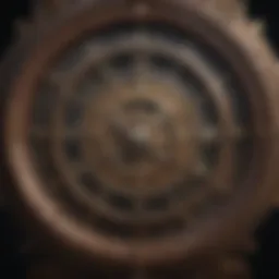 A vintage clock showcasing intricate design details.