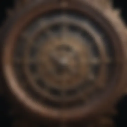 A vintage clock showcasing intricate design details.