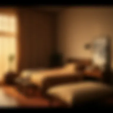 Warm and inviting bedroom with earthy color palette