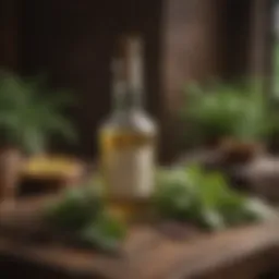 Herbal Elixir in Rustic Setting