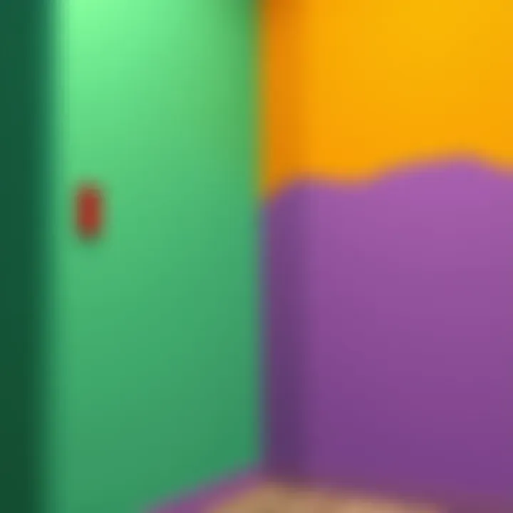 Lacquer Finish Application on Walls Colorful lacquer finish application on walls