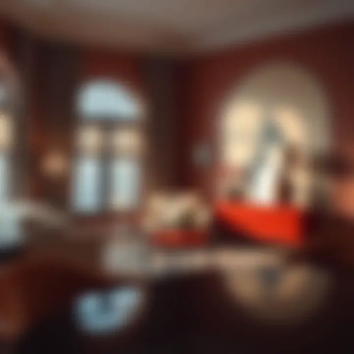 Stylish Interior with Lacquered Furniture Interior space featuring lacquered furniture