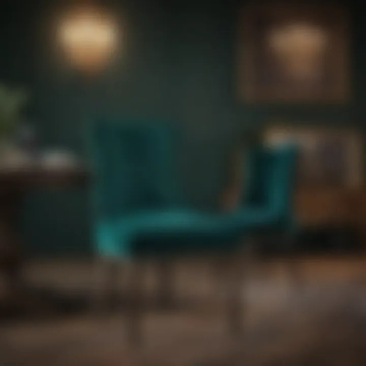 Luxurious Velvet Dining Chair in Deep Emerald