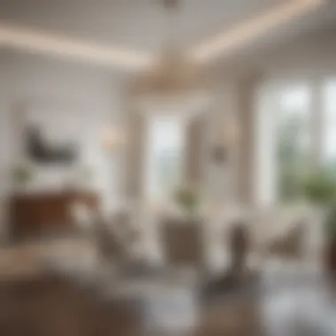 Crisp White Brilliance Brightly lit dining room with crisp white light