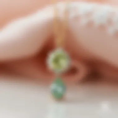 Emotional Ties: Birthstone Jewelry for Mothers Elegant birthstone jewelry piece featuring a mother-child connection