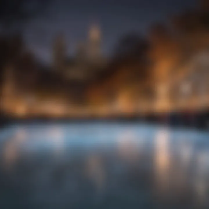 Magical ice-skating rink at Central Park