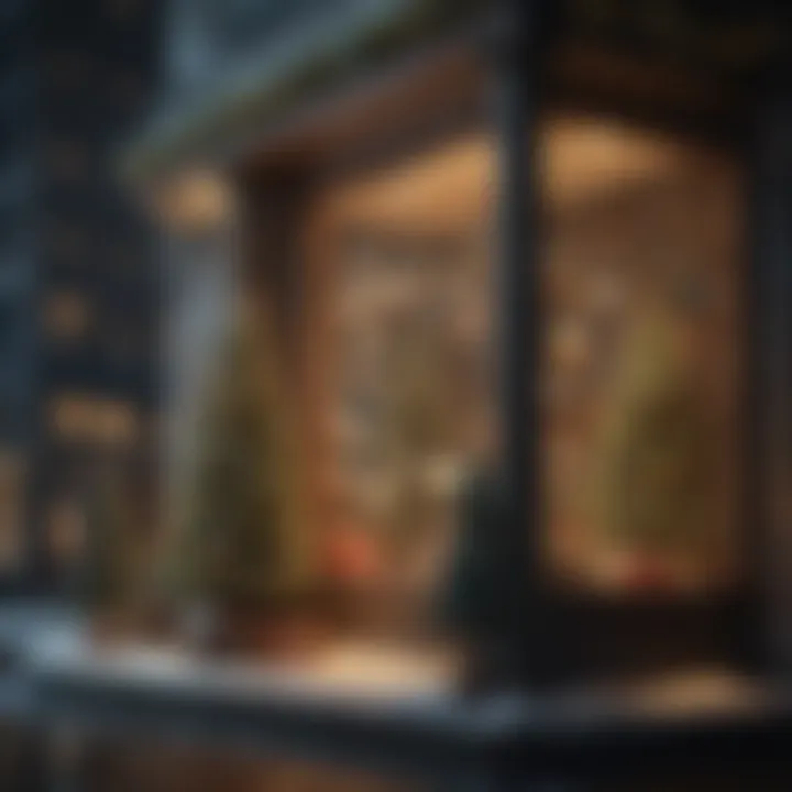 Festive window display at iconic department store