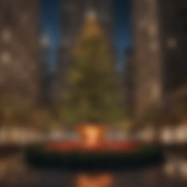 Glowing Christmas tree at Rockefeller Center