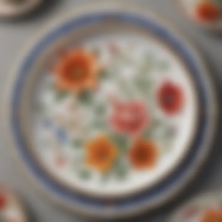 An intricate floral china pattern showcasing craftsmanship