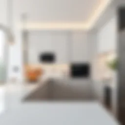 Sleek minimalist kitchen featuring modern appliances and clean lines