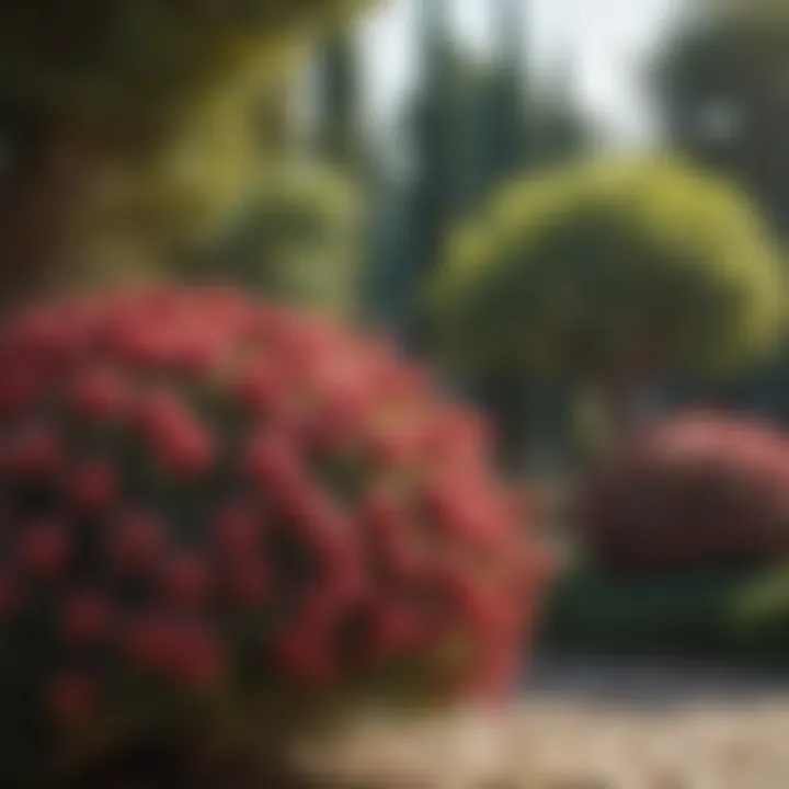 Colorful Foliage of Ornamental Shrub