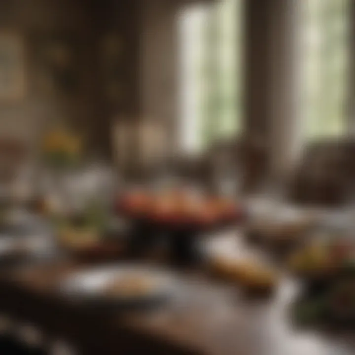 Cultural dining table arrangement highlighting traditional elements