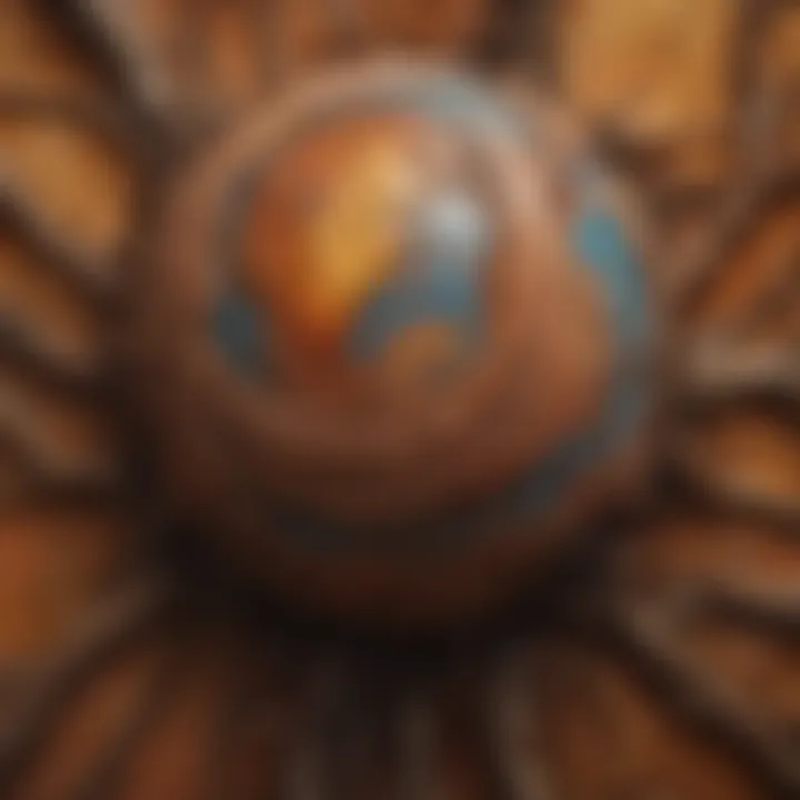Illustration depicting the origins of earth colors in art