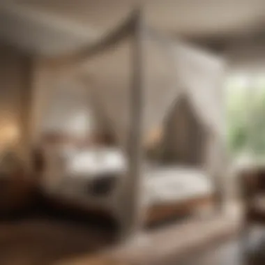 Cozy Bedroom Sanctuary Cozy bedroom sanctuary featuring a beautifully draped canopy bed