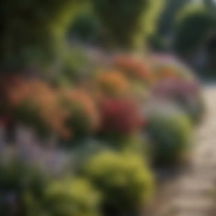 Harmonious Blend of Colors in Garden Borders