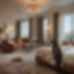 Luxurious dog-friendly hotel suite