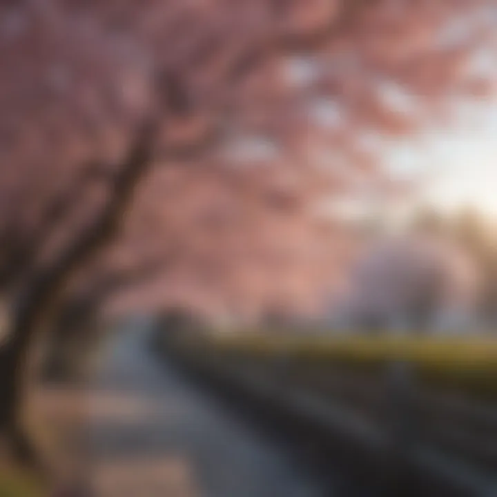 Scenic view of cherry blossoms in full bloom