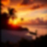 Sunset Serenity on Caribbean Shores Breathtaking sunset over a serene Caribbean beach