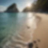 Crystal clear waters of a secluded beach