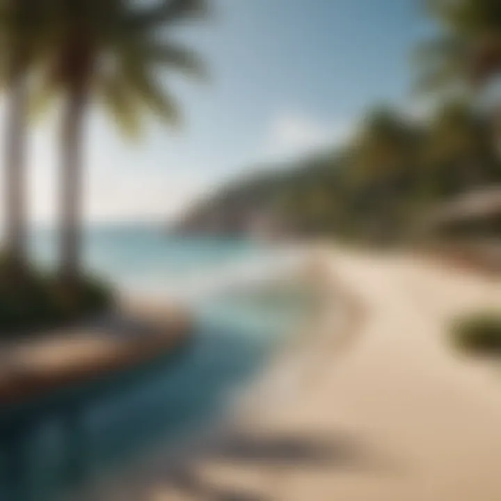 Luxury beach resort with stunning views