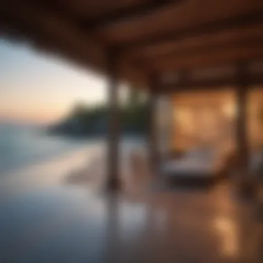 Luxurious beachfront resort with elegant amenities