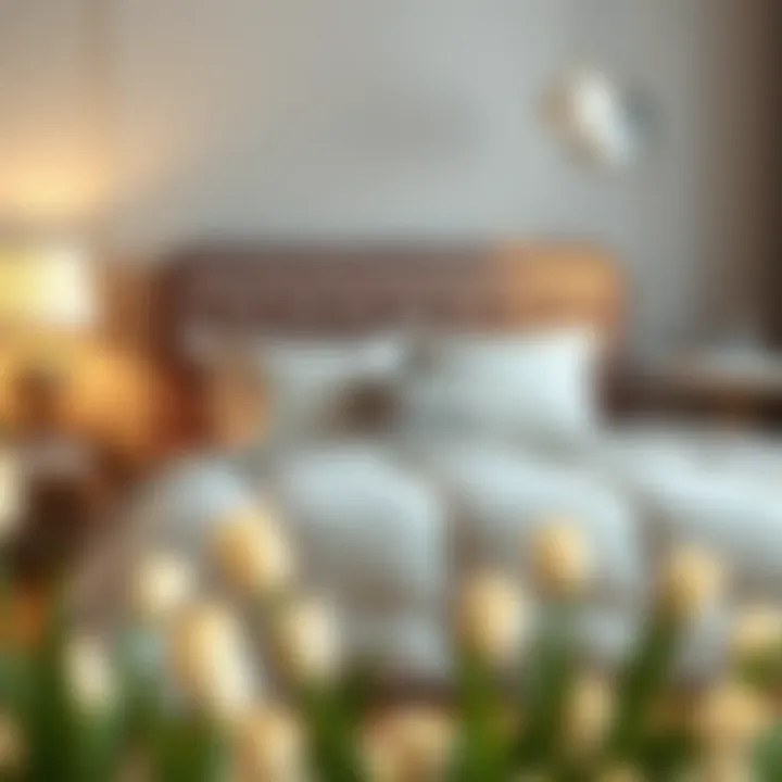 Luxurious bedding arrangement showcasing an elegant comforter set