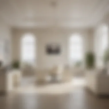 Stylish Office Space in Off White Office space featuring Off White design elements